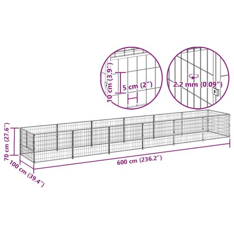 KOJEC DLA PSA CZARNY 6M² STALOWY