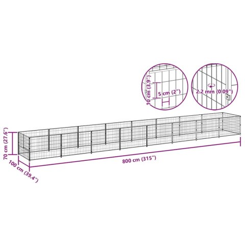 KOJEC DLA PSA CZARNY 8M² STALOWY
