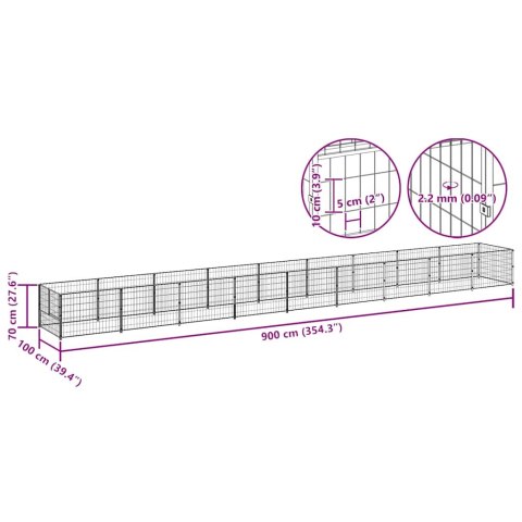 KOJEC DLA PSA CZARNY 9M² STALOWY
