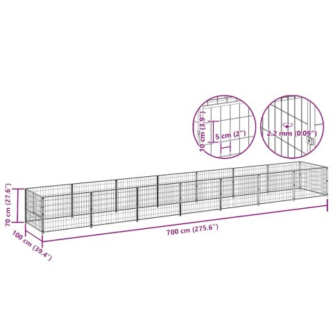 KOJEC DLA PSA SREBRNY 7M² STALOWY