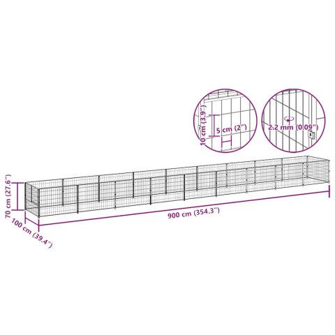 KOJEC DLA PSA SREBRNY 9M² STALOWY