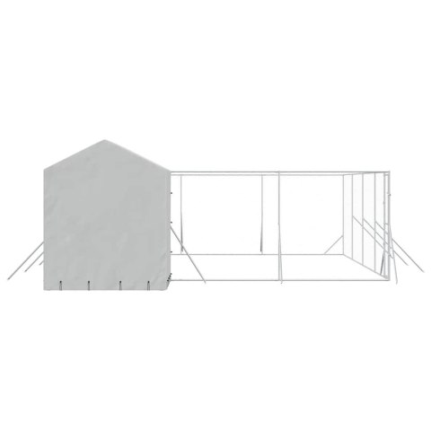 KOJEC DLA PSA Z DACHEM SREBRNY 10X6X2,5M STAL GALWANIZOWANA