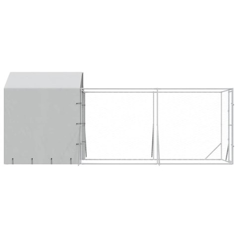 KOJEC DLA PSA Z DACHEM SREBRNY 2X6X2,5M STAL GALWANIZOWANA
