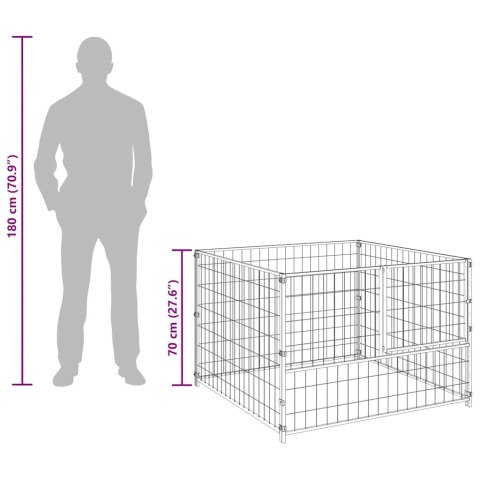 KOJEC DLA PSÓW DUŻA ZAGRODA METALOWY WYBIEG DLA SZCZENIĄT KLATKA 100X100X70CM