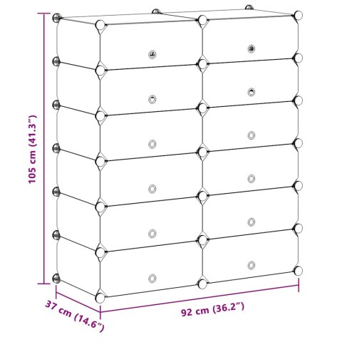 SZAFKA NA BUTY Z 12 PRZEGRODAMI BIAŁA