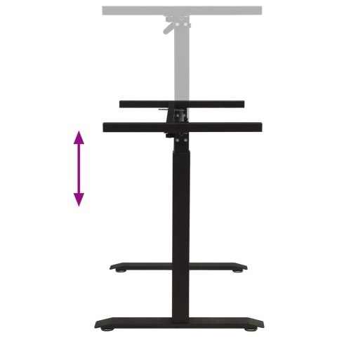 BIURKO CZARNY I NATURALNY 120X60CM DĄB LITE