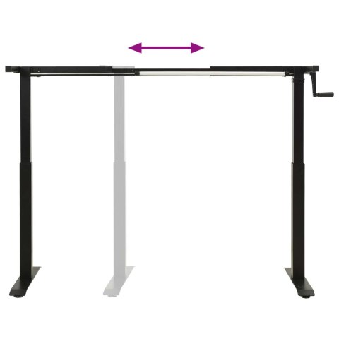 BIURKO CZARNY I NATURALNY 120X60CM DĄB LITE