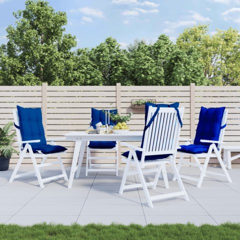 PODUSZKI NA KRZESŁA Z WYSOKIM OPARCIEM 4 SZT BŁĘKIT KRÓLEWSKI