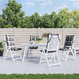 PODUSZKI NA KRZESŁA Z WYSOKIM OPARCIEM 4 SZT. SZARA KRATA