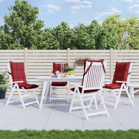 PODUSZKI NA KRZESŁA Z WYSOKIM OPARCIEM 4 SZT. WINNA CZERWIEŃ