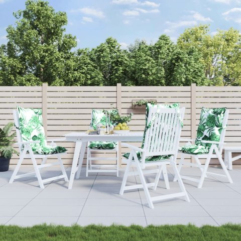 PODUSZKI NA KRZESŁA Z WYSOKIM OPARCIEM 4 SZT. WZÓR W LIŚCIE