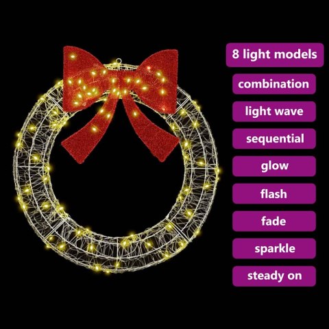 WIANEK ZE LED LIGHTS CIEPŁA BIEL 90CM AKRYL