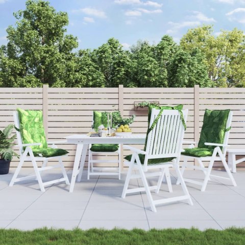 PODUSZKI NA KRZESŁA Z WYSOKIM OPARCIEM 4 SZT. WZÓR W LIŚCIE