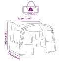 NAMIOT PRZEDSIONEK DO PRZYCZEPY KEMPINGOWEJ 350X250 UV WODOODPORNY NIEBIESKI
