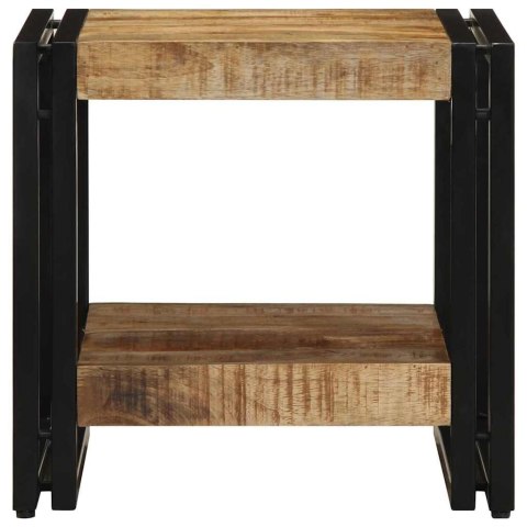 STOLIK KAWOWY BRĄZOWY 40X40X38CM DREWNO Z MANGO