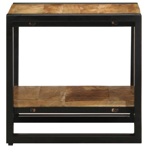 STOLIK KAWOWY BRĄZOWY 40X40X38CM DREWNO Z MANGO