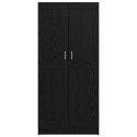 GARDEROBA Z PÓŁKĄ Z DRZWIAMI CZARNY DĄB 82,5X51,5X180CM