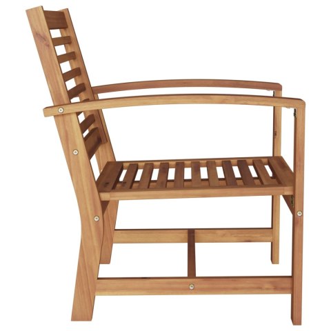 KRZESŁA OGRODOWE 2 SZT NATURALNY 60X65X76.5CM