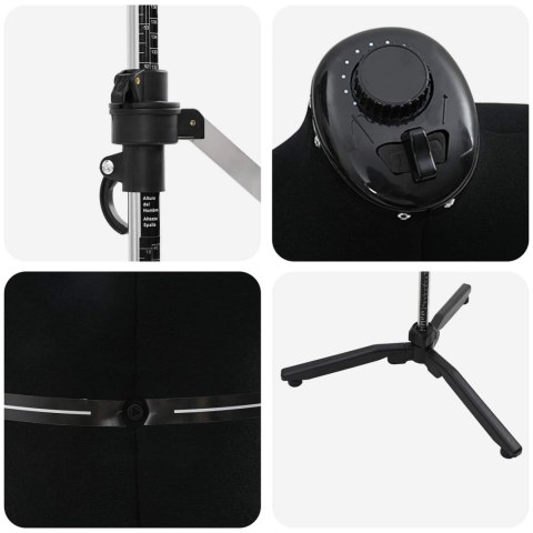 MANEKIN KRAWIECKI REGULOWANY CZARNY M AKSAMIT