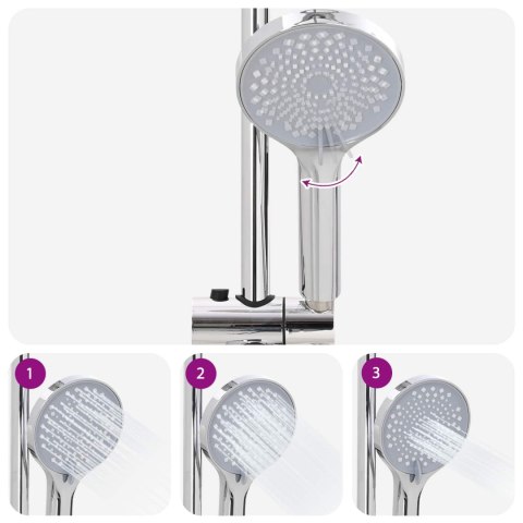 SYSTEM PRYSZNICOWY SREBRNY 45X20X96CM