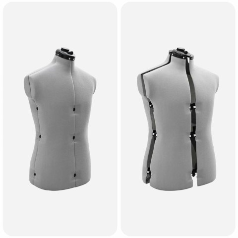 VidaXL Kobieca Regulowana Forma Sukienki Szary 37.5-45.5 cali tkanina