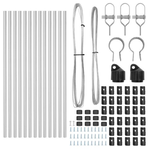 SŁUPEK OGRODZENIOWY. 13 SZT. SREBRNY STAL