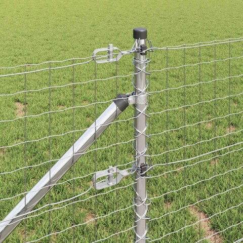 SŁUPEK OGRODZENIOWY. 7 SZT. SREBRNY STAL