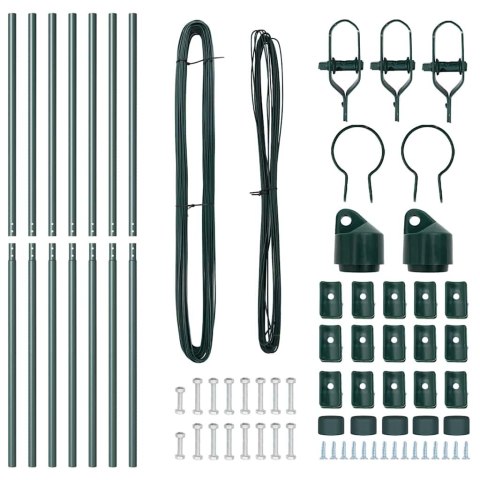 SŁUPEK OGRODZENIOWY. 7 SZT. ZIELONY STAL