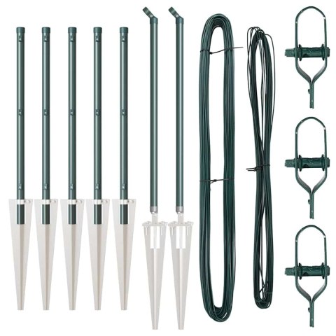 SŁUPEK OGRODZENIOWY. 7 SZT. ZIELONY STAL