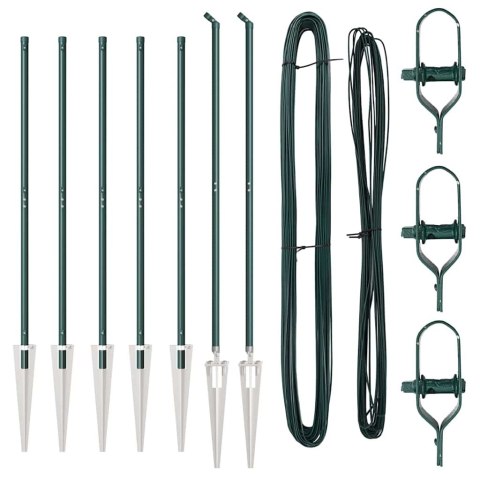 SŁUPEK OGRODZENIOWY. 7 SZT. ZIELONY STAL