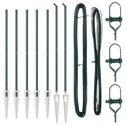 SŁUPEK OGRODZENIOWY. 7 SZT. ZIELONY STAL