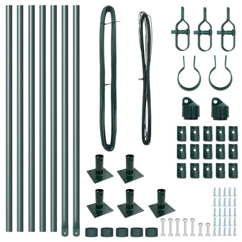 SŁUPEK OGRODZENIOWY. 7 SZT. ZIELONY STAL