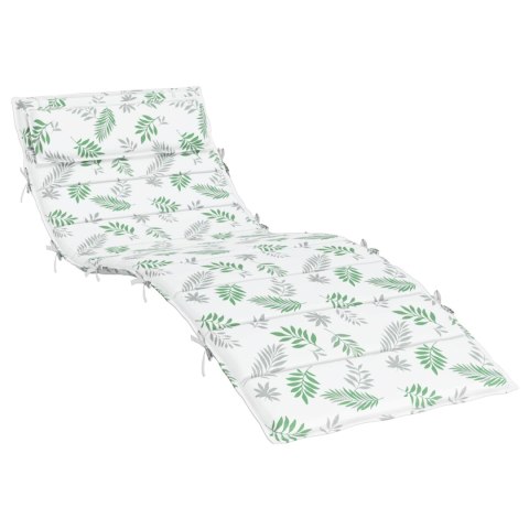 PODUSZKA NA LEŻAK SŁONECZNY BIAŁO-ZIELONY 178X60X4CM