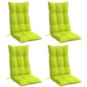 PODUSZKI NA KRZESŁA Z WYSOKIM OPARCIEM 4 SZT. JASNOZIELONE