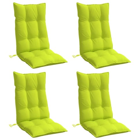 PODUSZKI NA KRZESŁA Z WYSOKIM OPARCIEM 4 SZT. JASNOZIELONE