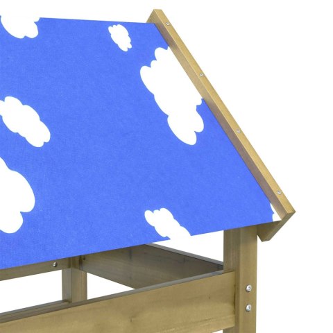 VidaXL Wieża zabaw Brązowy 52,5 x 85 x 239 cm Drewno impregnowane lite