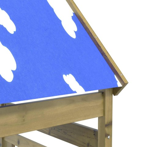 WIEŻA ZABAW BRĄZOWY 52,5X85X265CM DREWNO IMPREGNOWANE LITE