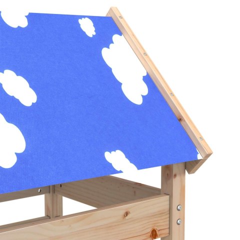 WIEŻA ZABAW BRĄZOWY 85X52,5X239CM LITE DREWNO SOSNOWE