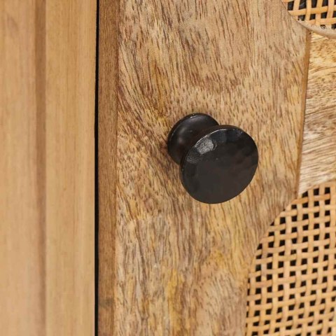 SZAFKA KOMODA Z PRZECHOWYWANIEM BRĄZOWY 40X33X75CM DREWNO Z MANGO