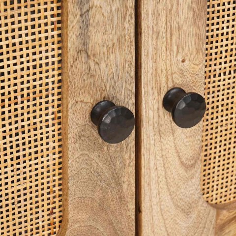 BUFET Z PRZECHOWYWANIEM BRĄZOWY 60X33X75CM DREWNO Z MANGO