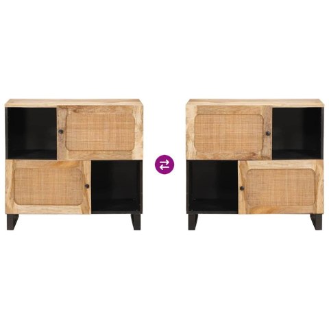 BUFET Z PRZECHOWYWANIEM BRĄZOWY 80X33X75CM DREWNO Z MANGO