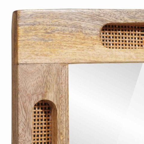 LUSTRO ŁAZIENKOWE BRĄZOWY 50X70X3CM DREWNO Z MANGO