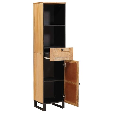 SZAFKA ŁAZIENKOWA BRĄZOWY 38X33X160CM DREWNO Z MANGO