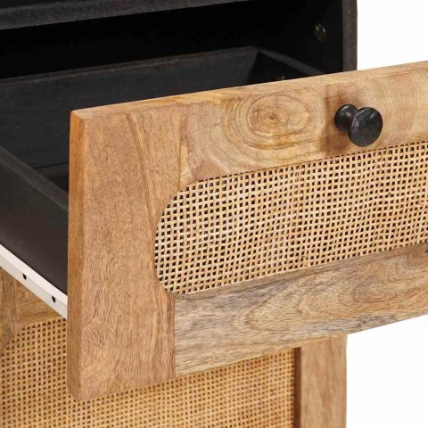 SZAFKA ŁAZIENKOWA BRĄZOWY 38X33X160CM DREWNO Z MANGO