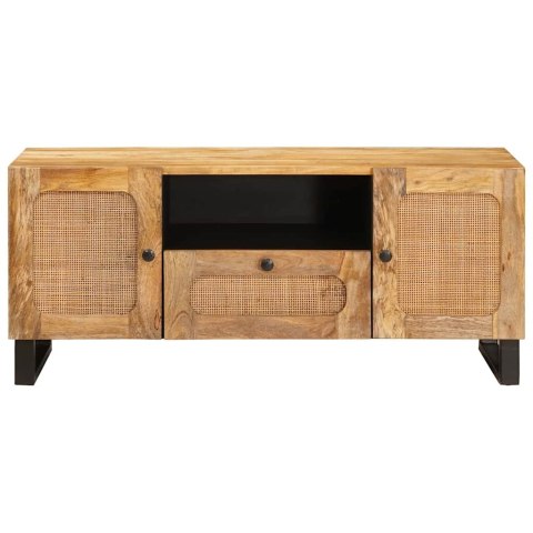 SZAFKA POD TELEWIZOR BRĄZOWY 105X33X46CM DREWNO Z MANGO