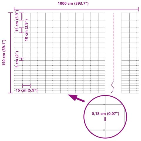 DZIKI PŁOT OCYNK NA GORĄCO 1000X150X0.18CM ŻELAZO