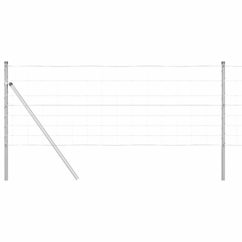 OGRODZENIE PASTWISKOWE SREBRNY 25X0,8M STAL GALWANIZOWANA