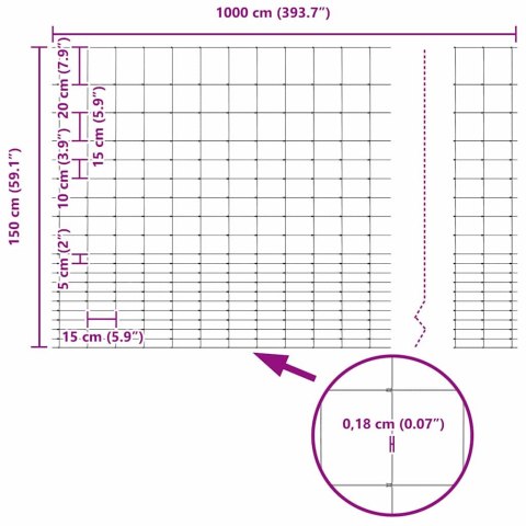 OGRODZENIE PASTWISKOWE SREBRNY 25X1,6M STAL GALWANIZOWANA