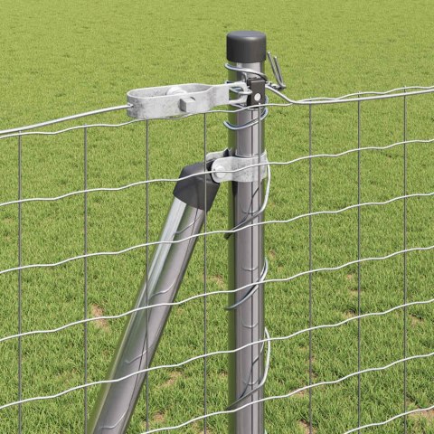 SŁUPEK OGRODZENIOWY. 7 SZT. SREBRNY STAL