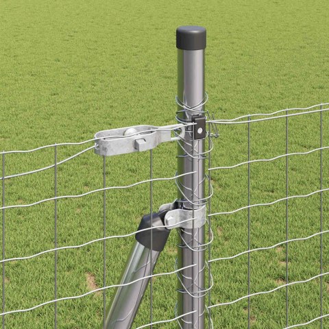 SŁUPEK OGRODZENIOWY. 7 SZT. SREBRNY STAL